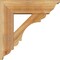 Ekena Millwork Olympic Traditional Rough Sawn Bracket w/ Offset Brace, Western Red Cedar, 6"W x 18"D x 18"H BKT0604X18X18OLY01RWR - alternate 4